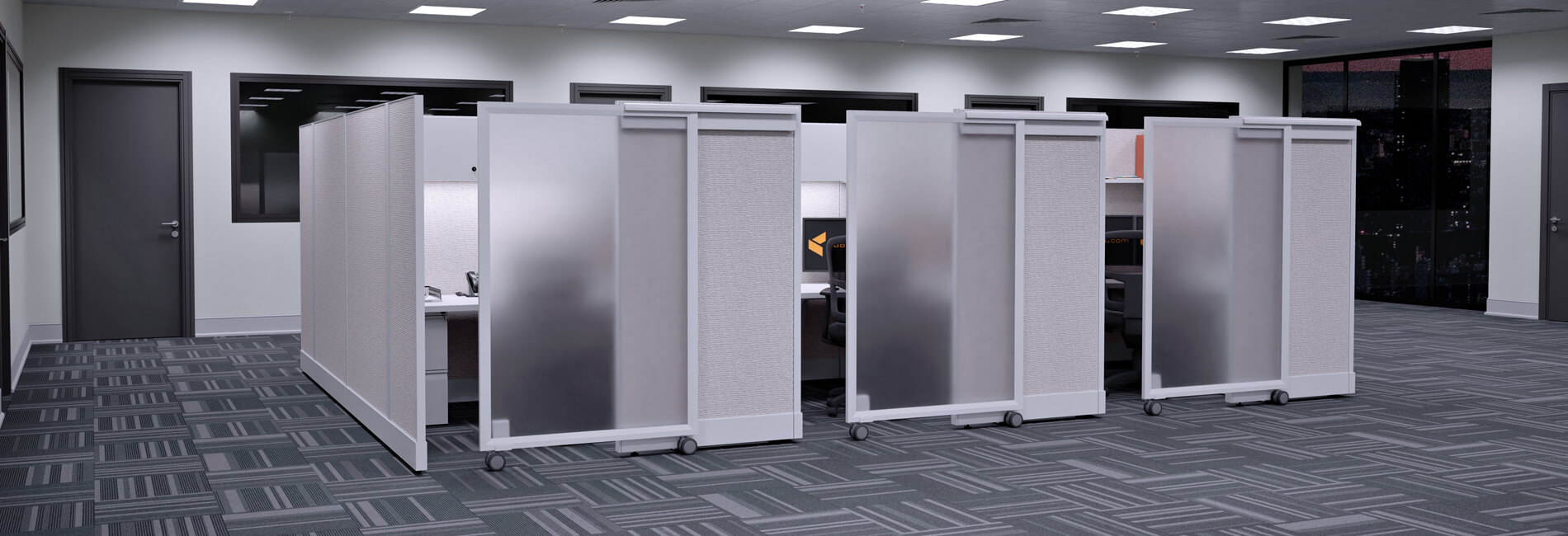 Cubicle Door - Office Cubicle with Door 53H | Office Cubicles with Doors 67H